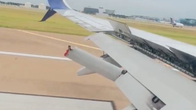 'Flap' de asa de avião parte durante voo:
