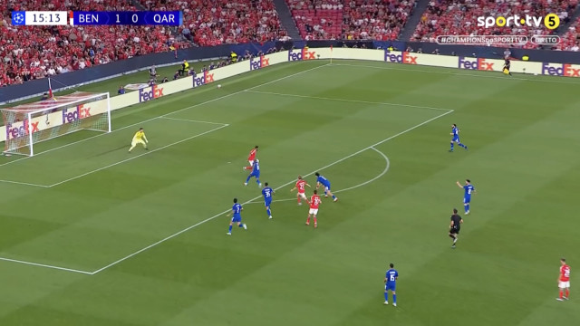 Pavlidis não perdoa e amplia a vantagem do Benfica sobre o Qarabag