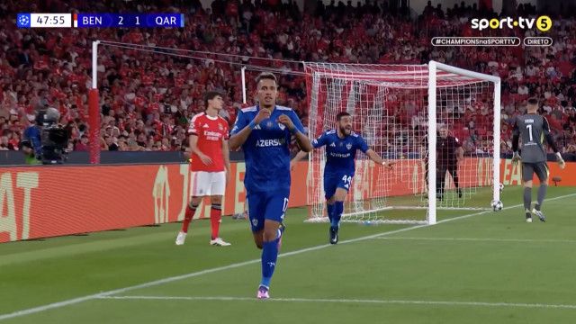 Qarabag chega ao empate perante o Benfica e silencia a Luz
