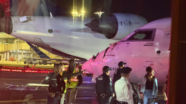 Dois aviões colidem em baixa velocidade em aeroporto de Nova York