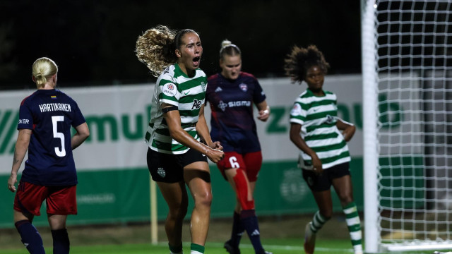 Sporting superior ao Rosengard e leva confortável vantagem para a Suécia
