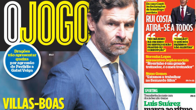 Por cá: Villas-Boas 'ataca' rivais e Rui Costa responde na mesma moeda