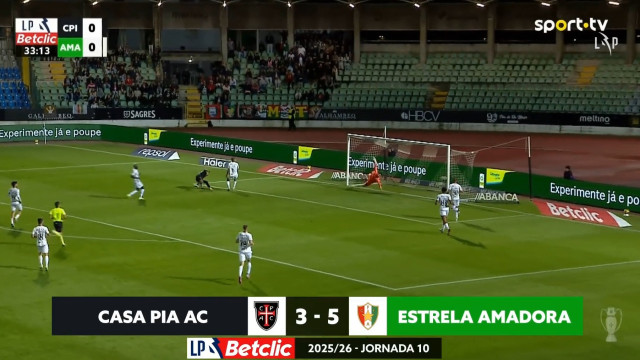 'Follia' a Rio Maior. Ecco gli otto gol di Casa Pia-Estrela da Amadora.