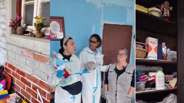 Imagens impressionantes! Ruth de Casados ajuda acumuladores compulsivos