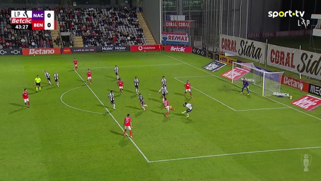 O golo anulado a Pavlidis por fora de jogo no Nacional-Benfica