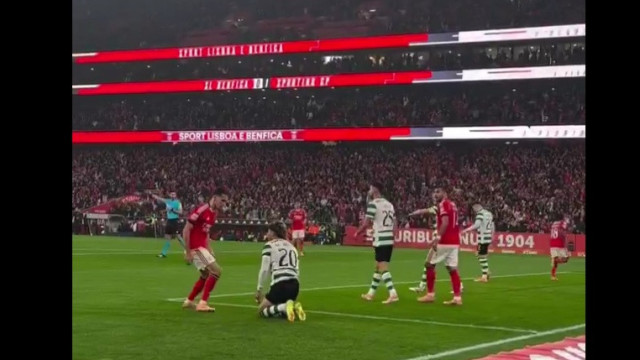 Dérbi tem sempre provocação. Benfica marcou ao Sporting e aconteceu isto