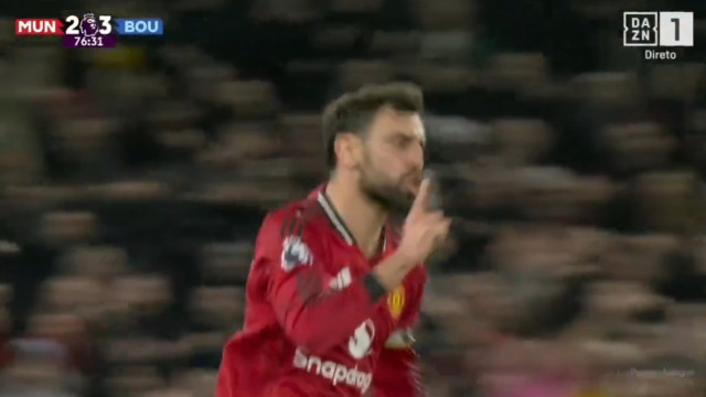 Este golaço de Bruno Fernandes não evitou mais um deslize de Ruben Amorim