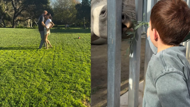 A apalpadela atrevida de Harry a Meghan e as imagens dos filhos