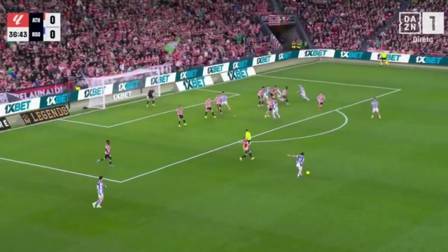 O golo monumental de Gonçalo Guedes no Athletic-Real Sociedad