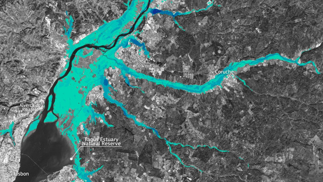 Copernicus. Em Salvaterra inundou o equivalente a sete cidades de Lisboa