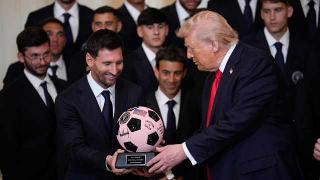 Messi visita Trump na Casa Branca junto com o elenco do Inter Miami