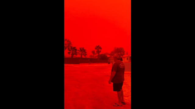 Ciclone deixa céu da Austrália com