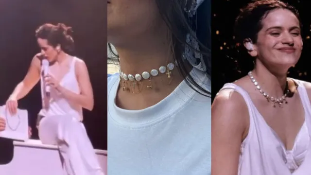 
                    Rosalía usou este colar português! Conheça o significado de cada pendente
                