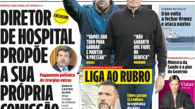 
                    Hoje é notícia: Diretor propõe a sua comissão; PSP protegeu 800 pessoas
                