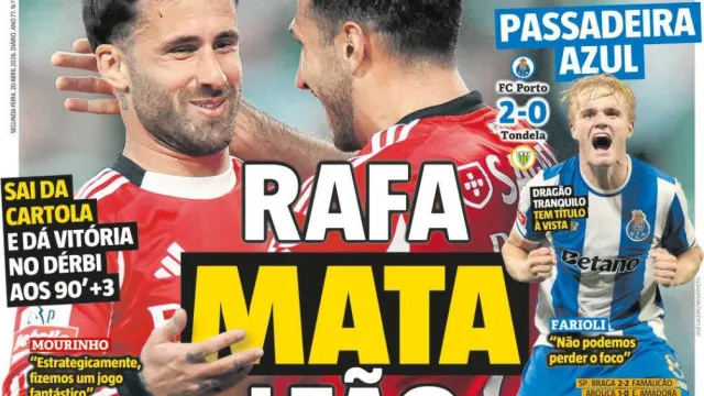 
                    Por cá: Rafa mata leão e título à vista no Dragão 
                