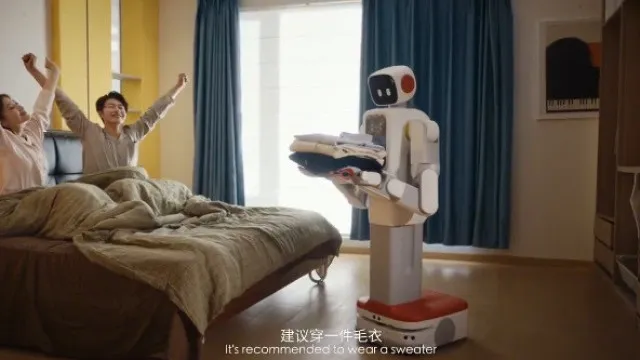 China produz robô humanoide que dobra roupa, limpa e arruma a casa