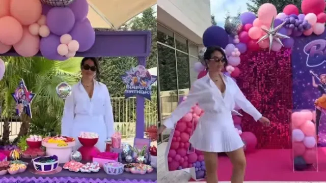 
                    Georgina Rodríguez mostra toda a decoração da festa de Bella
                