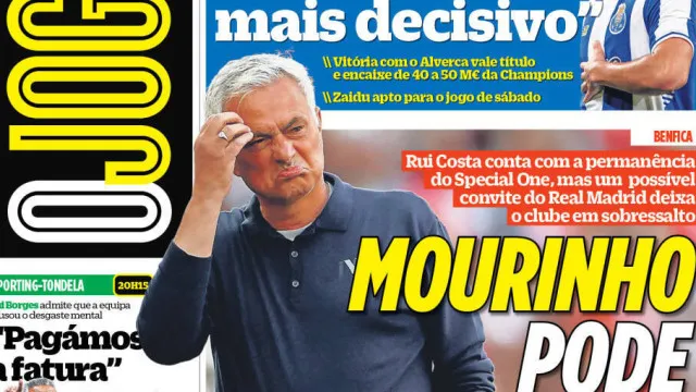 Por cá: Mourinho pode apagar a Luz e FC Porto quer blindar Oskar