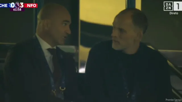 Roberto Martínez também assistiu ao Chelsea-Forest ao lado de Tuchel