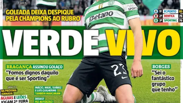 
                    Por cá: Sporting 