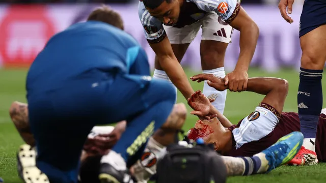 
                    Sobrolho aberto não impediu Watkins de empurrar Aston Villa para a final
                