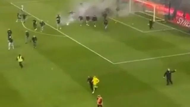
                    Polémica (e tensão) em França. Invasão de campo interrompe jogo do Nantes
                