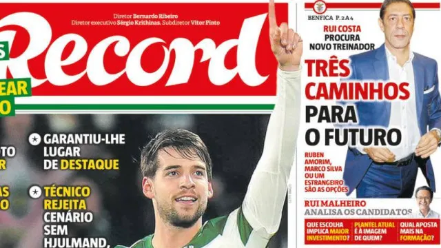 
                    Por cá: Rui Costa pensa em Amorim e as confissões de Farioli
                