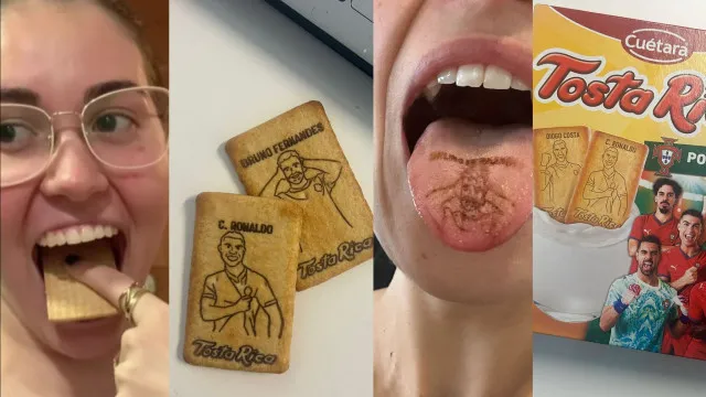 
                    Quer tatuar a seleção na língua? Só precisa destas bolachas trendy
                