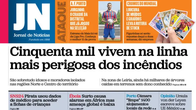 
                    Hoje é notícia: 50 mil na linha dos fogos; Descoordenação nas tempestades
                