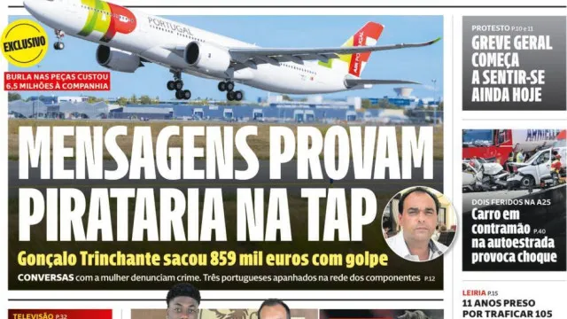 
                    Hoje é notícia: TAP? Mensagens provam pirataria; País a duas velocidades
                