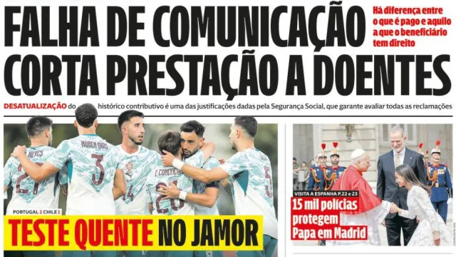 
                    Hoje é notícia: Falha corta prestação a doentes; 28 reclusos já morreram
                