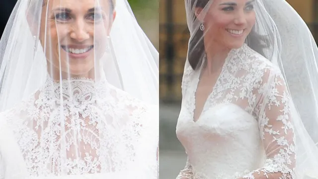 
                    Harriet Sperling inspirou-se em Kate Middleton para o vestido de noiva?
                