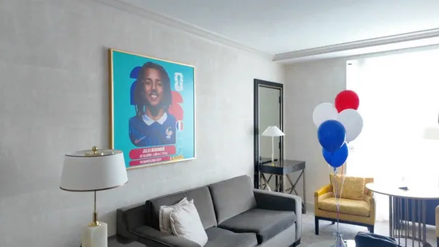 Roupões e não só. O quarto de hotel dos jogadores franceses nos EUA