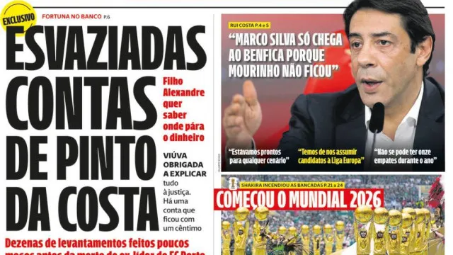 
                    Hoje é notícia: Pinto da Costa? Conta vazia; Ventura quer privatizar RTP
                