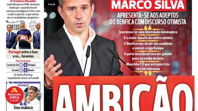 
                    Por cá: Marco Silva quer ser 