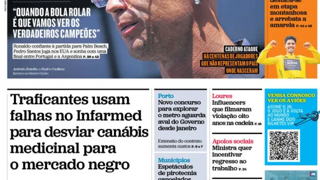 
                    Hoje é notícia: Traficantes usam Infarmed; As 70 contas de Pinto da Costa
                
