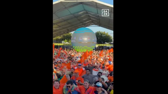 
                    Festa do Mundial. A cinco horas do jogo, adeptos neerlandeses estão assim
                