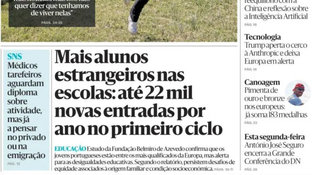
                    Hoje é notícia: Mais alunos estrangeiros; 88 milhões de vendas sem fatura
                