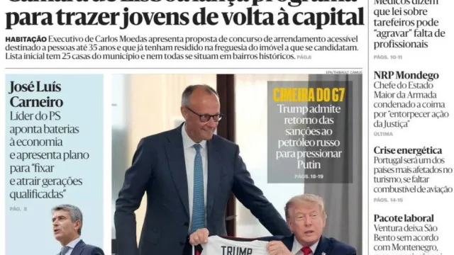 
                    Hoje é notícia: CML quer jovens na capital; Apanhados falsos PJ
                