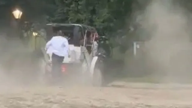 
                    Turista morre em passeio de carruagem depois de cavalo perder o controlo
                