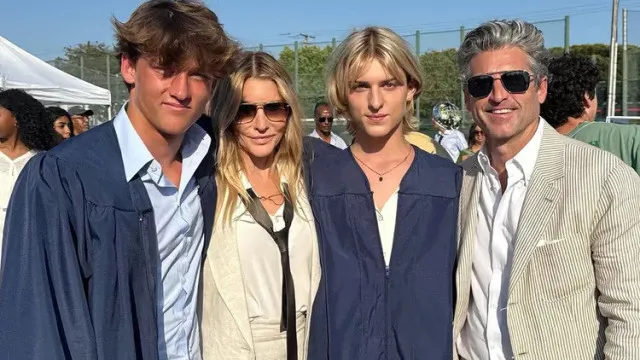 
                    De saltos e vestido: Filho de Patrick Dempsey estreia-se como modelo
                