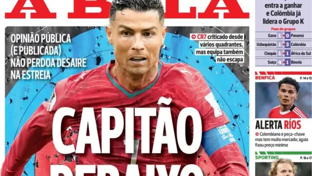 Por cá: "Depressão Ronaldo" e novo episódio na 'novela Yeremay'