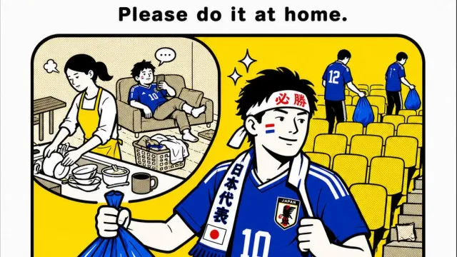 
                    Japoneses elogiados por limparem estádios acusados de desleixo em casa
                