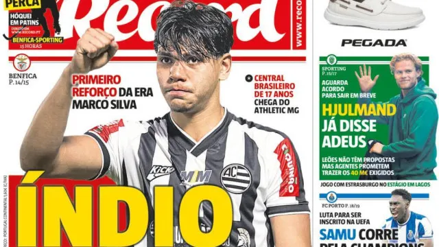 
                    Por cá: Índio no Benfica, Hjulmand disse 'adeus' e Rúben Dias defende CR7
                