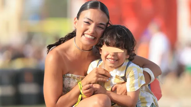 Sandra Silva leva filho pela primeira vez a festival. As imagens