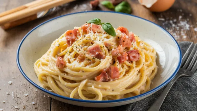 
                    Receita de massa com natas e bacon que fica pronta em 20 minutos
                