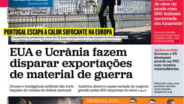 
                    Hoje é notícia: Exportações de guerra disparam; Barão cor-de-rosa falido
                