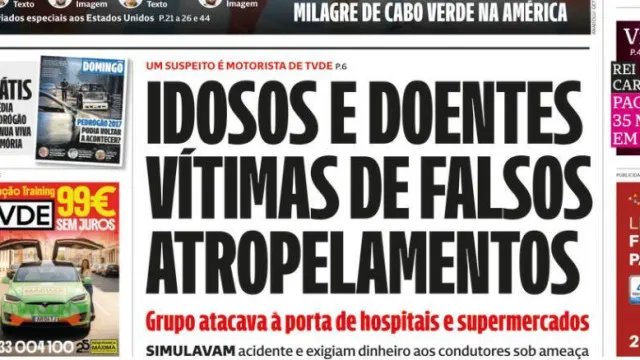
                    Hoje é notícia: Idosos vítimas de falsos acidentes; Abalo em indicadores
                