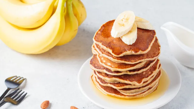 
                    Receita de panquecas de banana para um lanche delicioso
                