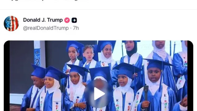 Trump faz partilha a atacar crianças de jardim de infância a usar hijab